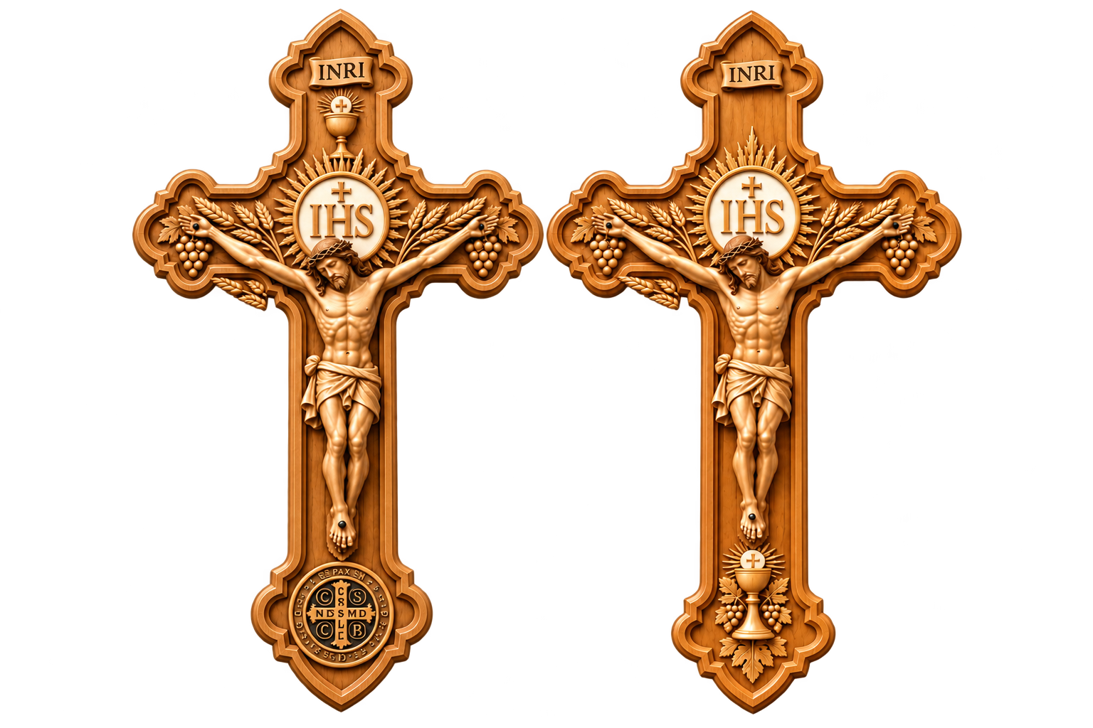 Wood Holy Mass Crucifixes